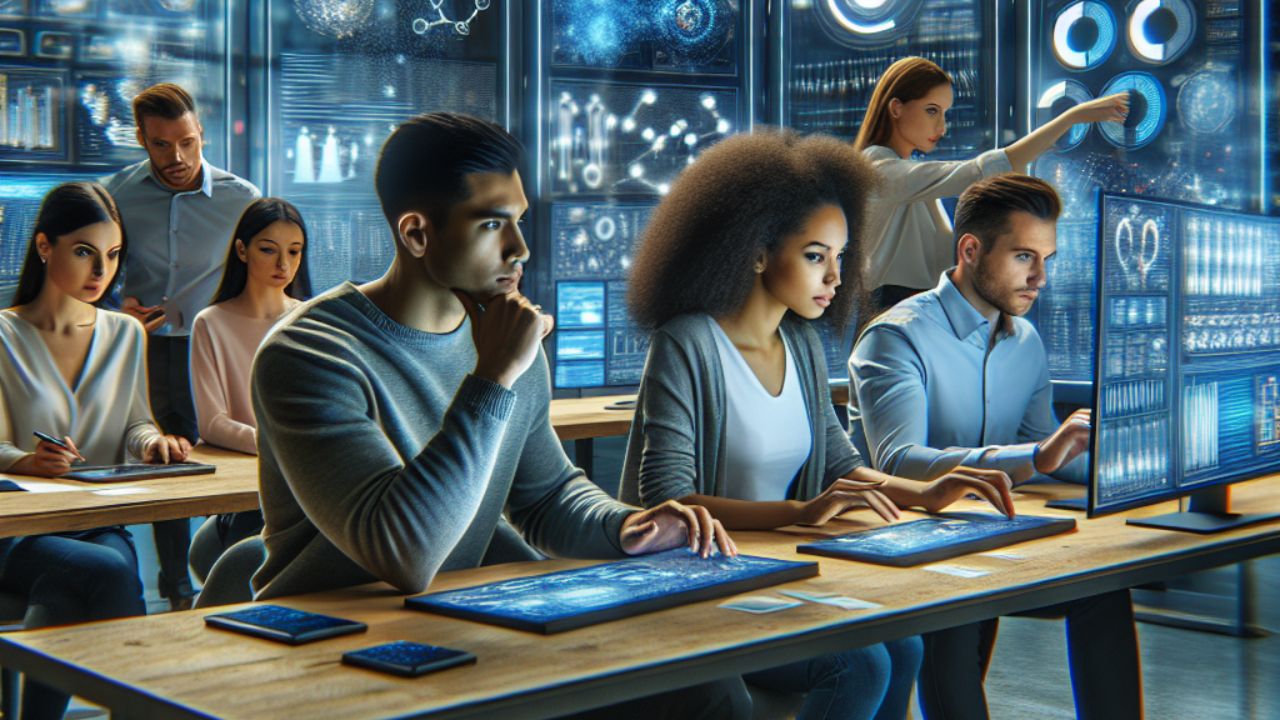Equipe de marketing digital analisando personas e dados